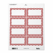 American Country Farm Chicken Gingham Etiket (Full Sheet)
