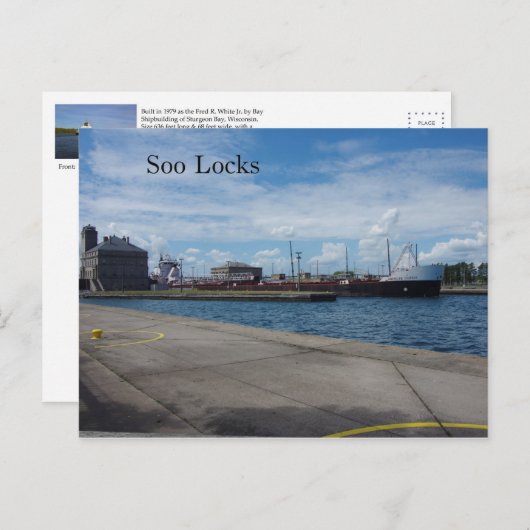 American Courage Soo Locks postkaart (Voorkant / Achterkant)