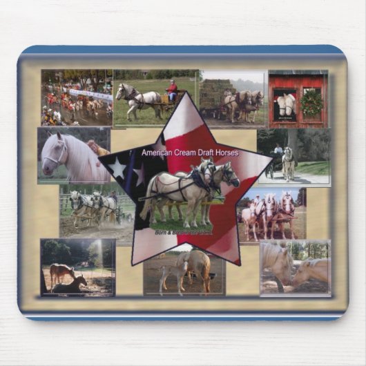 American Cream Collage Muismat (Voorkant)