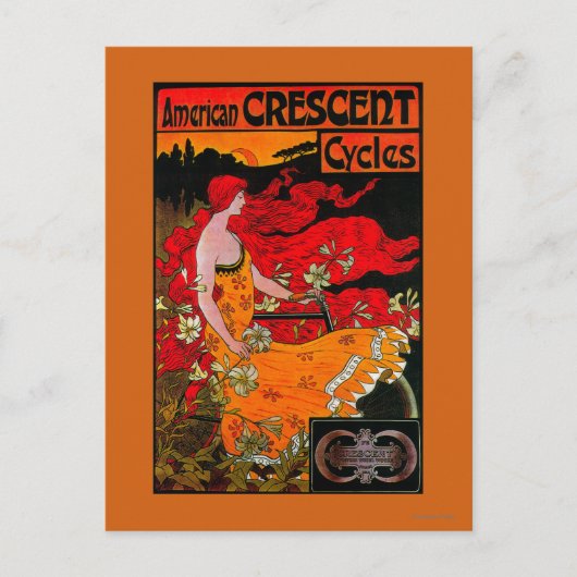 American Crescent Vintage PosterEurope Briefkaart (Voorkant)