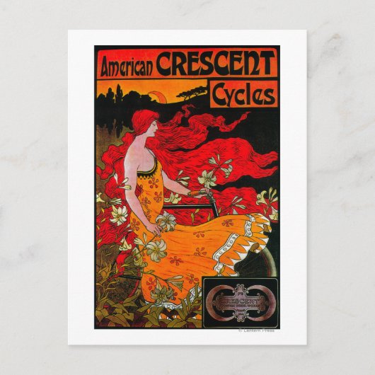 American Crescent Vintage PosterEurope Briefkaart (Voorkant)