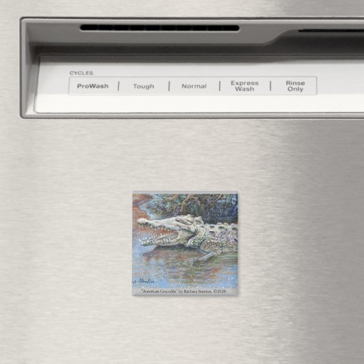 "American Crocodile" Magnet (Insitu (Vaatwasser))
