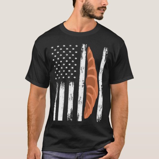 American Croissant Outfit USA Flag Baking T-shirt (Voorkant)