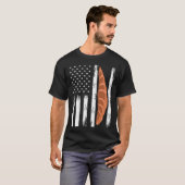 American Croissant Outfit USA Flag Baking T-shirt (Voorkant volledig)