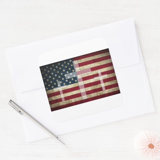 American Cross Sticker (Envelop)