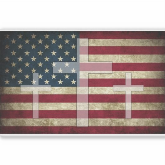 American Cross Sticker (Voorkant)