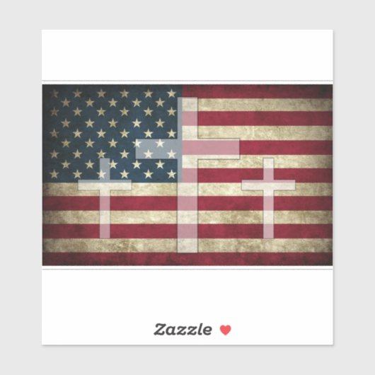 American Cross Sticker (Vel)