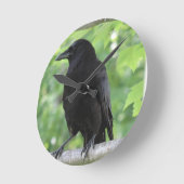 American Crow Clock Ronde Klok (Hoek)