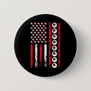 American Cue Sports Flag Kerstmiljard Athene Ronde Button 5,7 Cm