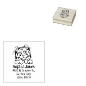 American Curl Cat Retouradres Rubberstempel (Gestempeld)