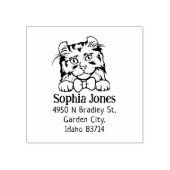 American Curl Cat Retouradres Rubberstempel (Afrduk)