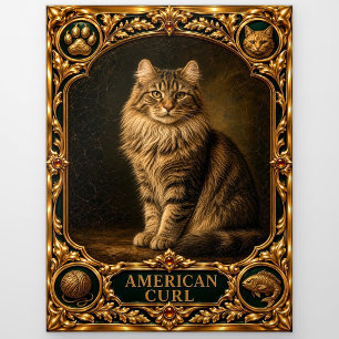 American Curl, Jeweled Heirloom Kunst Briefkaart