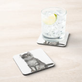 American Curl Kitten (3 maanden oud) Bier Onderzetter (Rechterzijde)