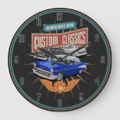 American Custom Car Classics Large Clock uit 1950 Grote Klok (Voorkant)