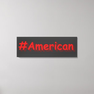 "#American" Cute Design. Bestel nu Canvas Afdruk