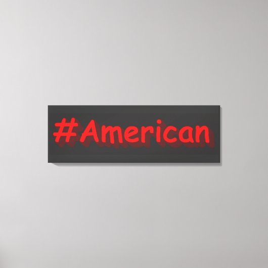 "#American" Cute Design. Bestel nu Canvas Afdruk (Voorkant)