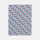 American Dachshund Wiener Dog Fleece Blanket Deken (Voorkant)