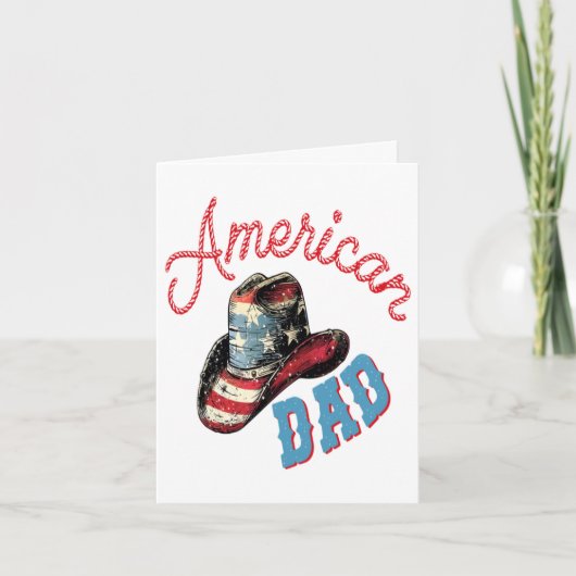 American Dad Cowboy Feestdagen Kaart (Voorkant)