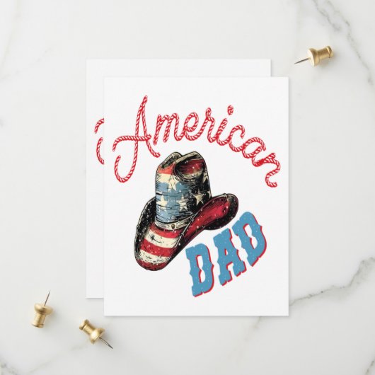 American Dad Cowboy Save The Date (Voorkant / Achterkant in situ)