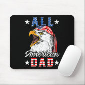 American Dad Eagle 4th van juli Vaders Dag Mannen Muismat (Met muis)