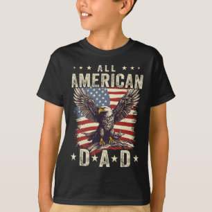 American Dad Eagle 4th van juli Vaders Dag Mannen  T-shirt