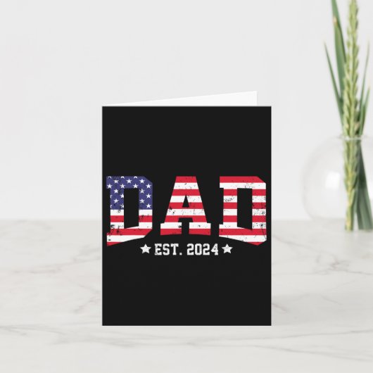 American Dad Est 2024 Eerste Vaderdag gepromoot T Kaart (Voorkant)