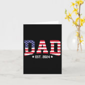 American Dad Est 2024 Eerste Vaderdag gepromoot T Kaart (Gele Bloem)