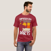 American Darts Bullseye Pijl Triple Doel T-shirt (Voorkant volledig)