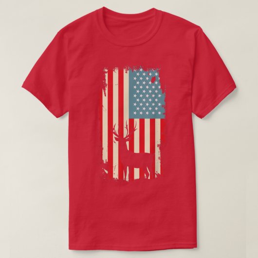 American Deer Hunter Patriotic TFor Mannen Women 7 T-shirt (Design voorkant)
