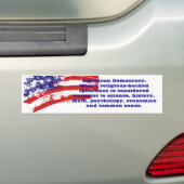 American Democracy sarcastic bumsticker Bumpersticker (Op auto)