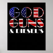 American Diesel Truck Owners God Guns & Diesels Poster (Voorkant)