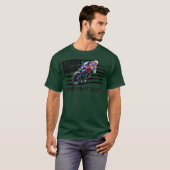 American Dirt Tracker Flat Track Racer Dirt Mannen T-shirt (Voorkant volledig)