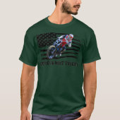 American Dirt Tracker Flat Track Racer Dirt Mannen T-shirt (Voorkant)