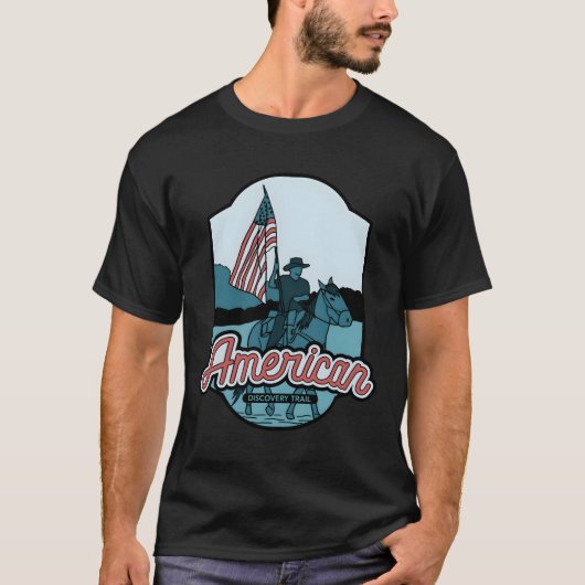 American Discovery Trail - paardrijden T-shirt (Voorkant)