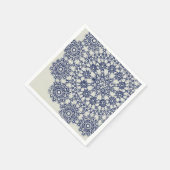 American Doily & Lace, 12, Blue on Cream Paper Pla Servet (Hoek)