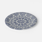 American Doily & Lace, 12, Blue on Cream Papieren Bordje (Gekanteld)