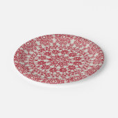 American Doily & Lace, 12, Cream on Blue Papieren Bordje (Gekanteld)