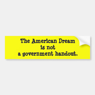 American Dream Bumpersticker