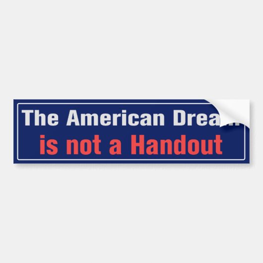 American Dream Bumpersticker (Voorkant)