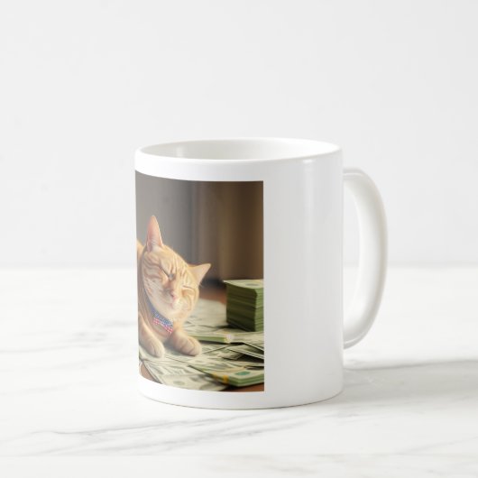 American Dream = Cat Nap – Grappige Kat Mok (Voorkant rechts)