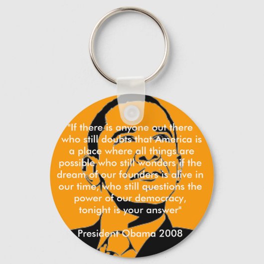 American Dream Obama keyring Sleutelhanger (Voorkant)