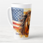 American Dream Patriottisch Paard Latte Mok (Linkerhoek)