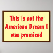 American Dream Promised Poster (Voorkant)