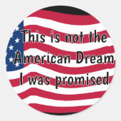 American Dream Ronde Sticker (Voorkant)