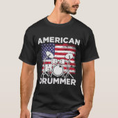 American Drummer Funny Musician vintage T-shirt (Voorkant)