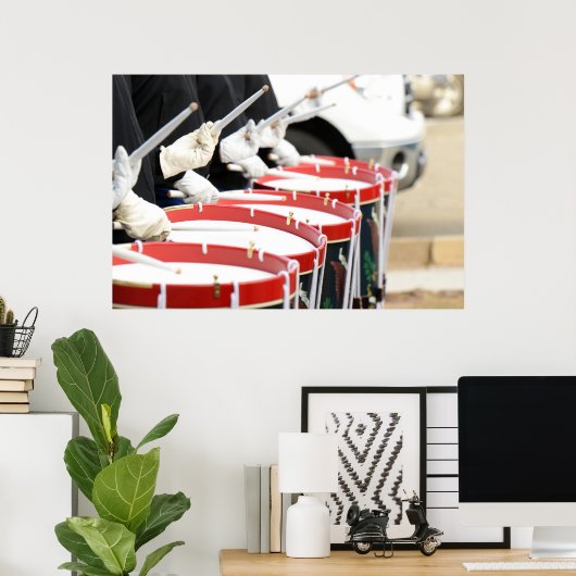 American Drummers USA Color Photo Wall Poster (Thuiskantoor)