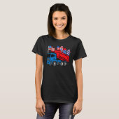American Dump Truck 4th Of July Fourth Toddler Boy T-shirt (Voorkant volledig)