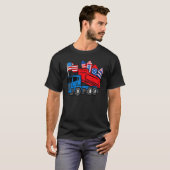 American Dump Truck 4th Of July Fourth Toddler Boy T-shirt (Voorkant volledig)