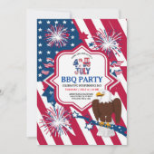 American Eagle 4 juli Onafhankelijkheidsdag Party Kaart (Voorkant)