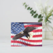 American Eagle & American Flag Invitation Kaart (Staand voorkant)